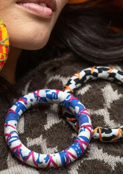 Gudrun Sjödén Armschmuck Zuri Aus Bio-Baumwolle/Recyclingholz saphirblau