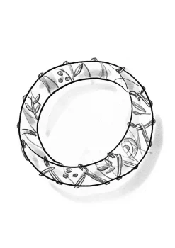 Sale Gudrun Sjödén Armschmuck Zuri Aus Bio-Baumwolle/Recyclingholz sonnenschein