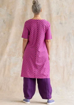 Gudrun Sjödén Basic-Streifenkleid Aus Bio-Baumwolle hibiskus-mittsommerblumen