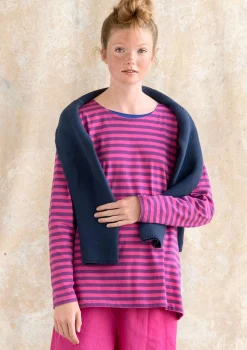 Sale Gudrun Sjödén Basic-Streifenshirt Aus Bio-Baumwolle hibiskus-mittsommerblumen