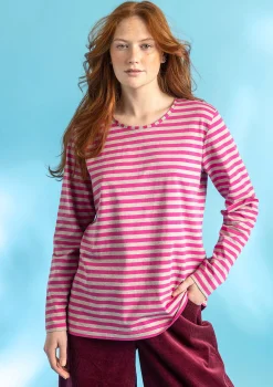 Best Gudrun Sjödén Basic-Streifenshirt Aus Bio-Baumwolle dunkelpfingstrose-hellkartoffelmelange