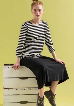 Best Gudrun Sjödén Basic-Streifenshirt Aus Bio-Baumwolle schwarz-ungebleicht