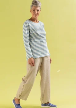 Best Gudrun Sjödén Basic-Streifenshirt Aus Bio-Baumwolle taubenblau-ungebleicht