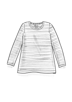 Best Gudrun Sjödén Basic-Streifenshirt Aus Bio-Baumwolle taubenblau-ungebleicht
