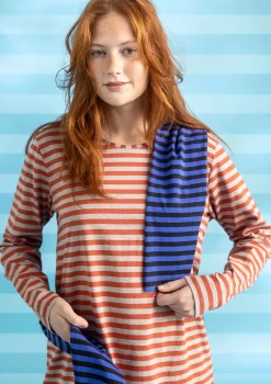 Clearance Gudrun Sjödén Basic-Streifenshirt Aus Bio-Baumwolle kupfer-hellkartoffelmelange