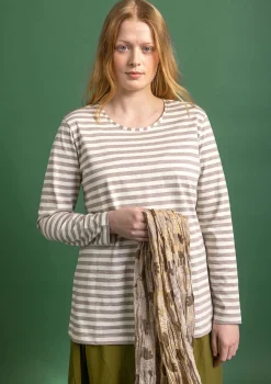Discount Gudrun Sjödén Basic-Streifenshirt Aus Bio-Baumwolle ungebleicht-hellkartoffel