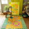 New Gudrun Sjödén Bestickter Teppich Flowers Aus Bio-Baumwolle zikade