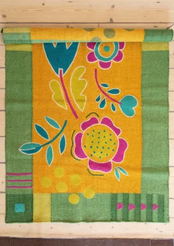 New Gudrun Sjödén Bestickter Teppich Flowers Aus Bio-Baumwolle zikade