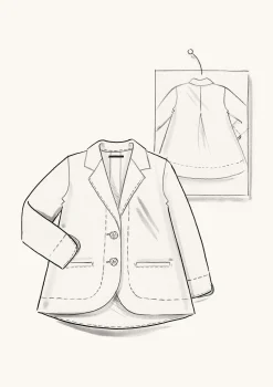 Clearance Gudrun Sjödén Blazer Margit Aus Leinen/Modal-Gewebe papageienrot