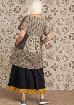 Clearance Gudrun Sjödén Bluse Amber Aus Bio-Baumwolle aschgrau
