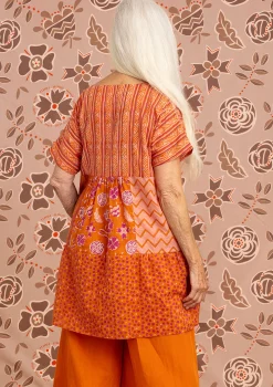 Outlet Gudrun Sjödén Bluse Amber Aus Bio-Baumwolle masala