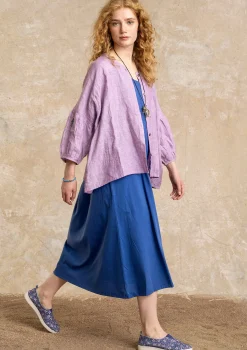 Outlet Gudrun Sjödén Bluse Aus Leinen puderlila-gestreift