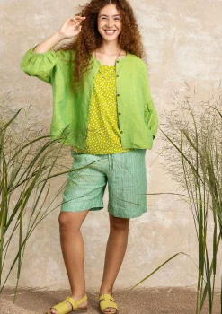 New Gudrun Sjödén Bluse Aus Leinen erbsengrün