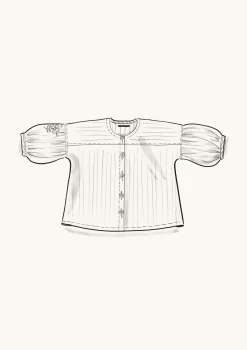 New Gudrun Sjödén Bluse Aus Leinen erbsengrün