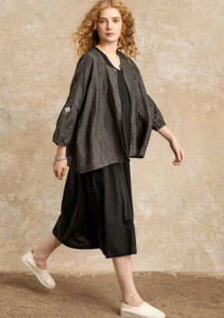 Online Gudrun Sjödén Bluse Aus Leinen schwarz