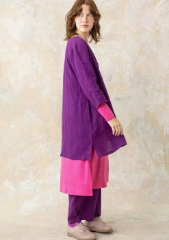 New Gudrun Sjödén Bluse Aus Leinengewebe pflaume