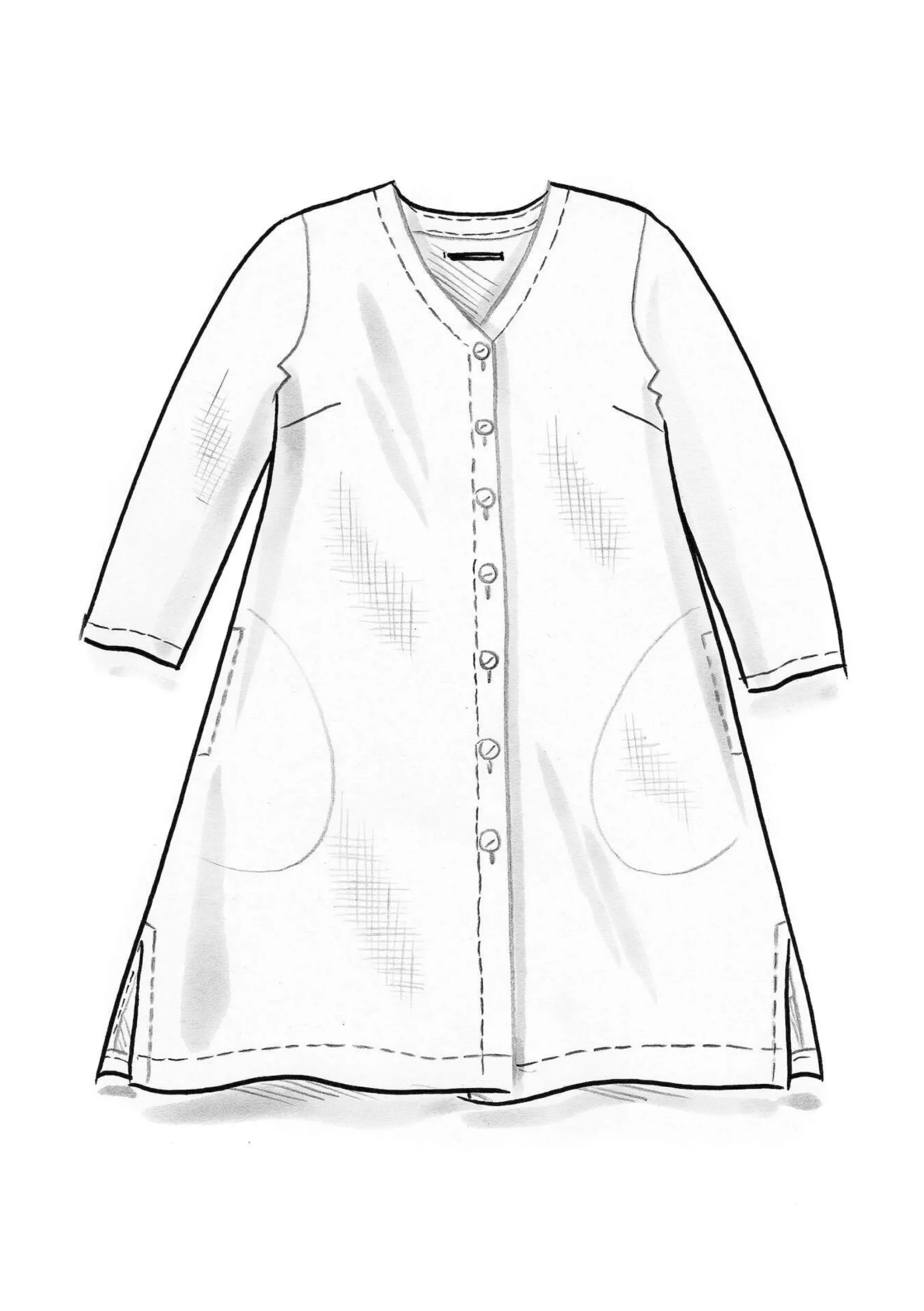New Gudrun Sjödén Bluse Aus Leinengewebe pflaume