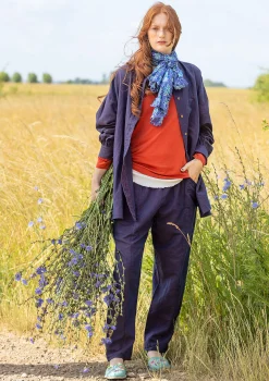 Discount Gudrun Sjödén Bluse Dunes Aus Bio-Baumwolle/Leinen brombeere