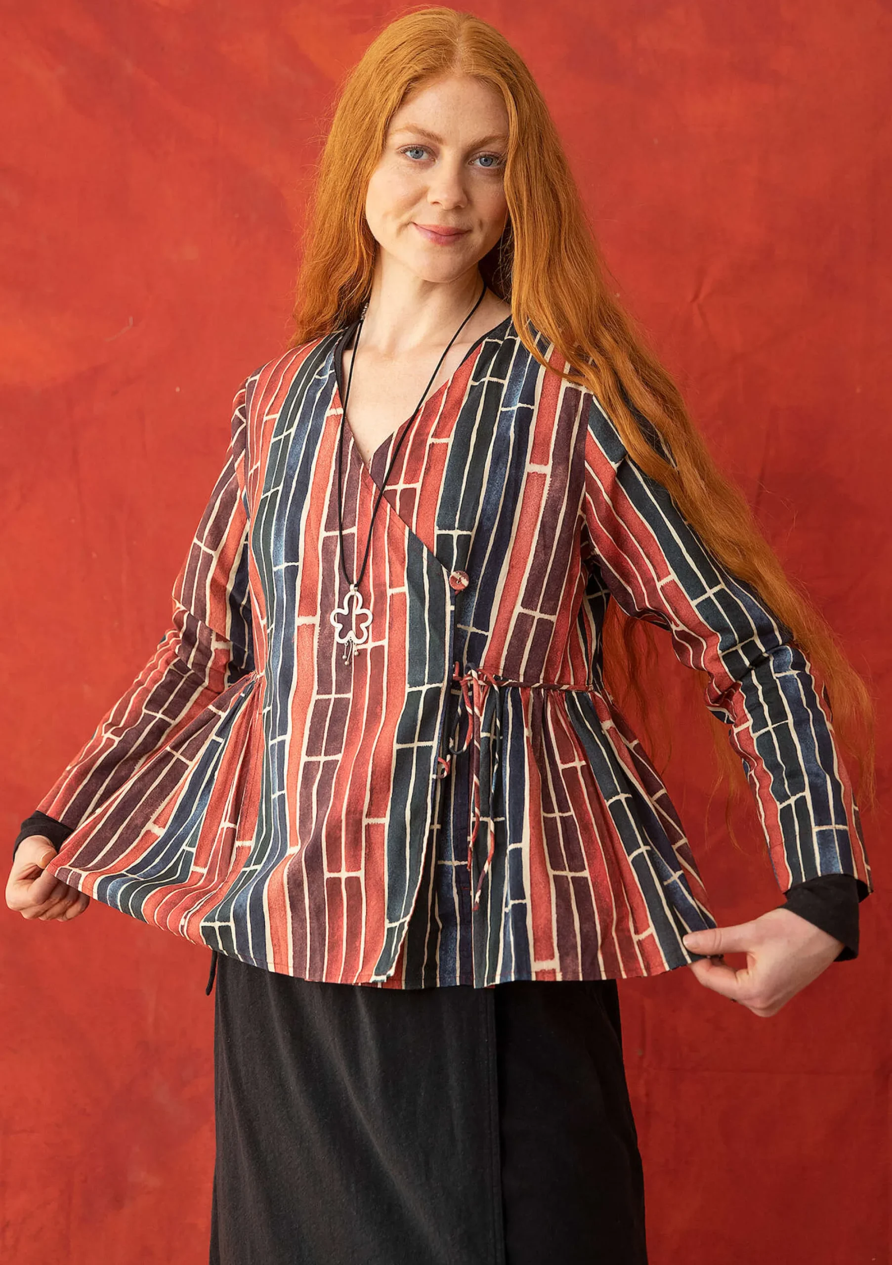 Discount Gudrun Sjödén Bluse Himalaya Aus Bio-Baumwolle opalgrün