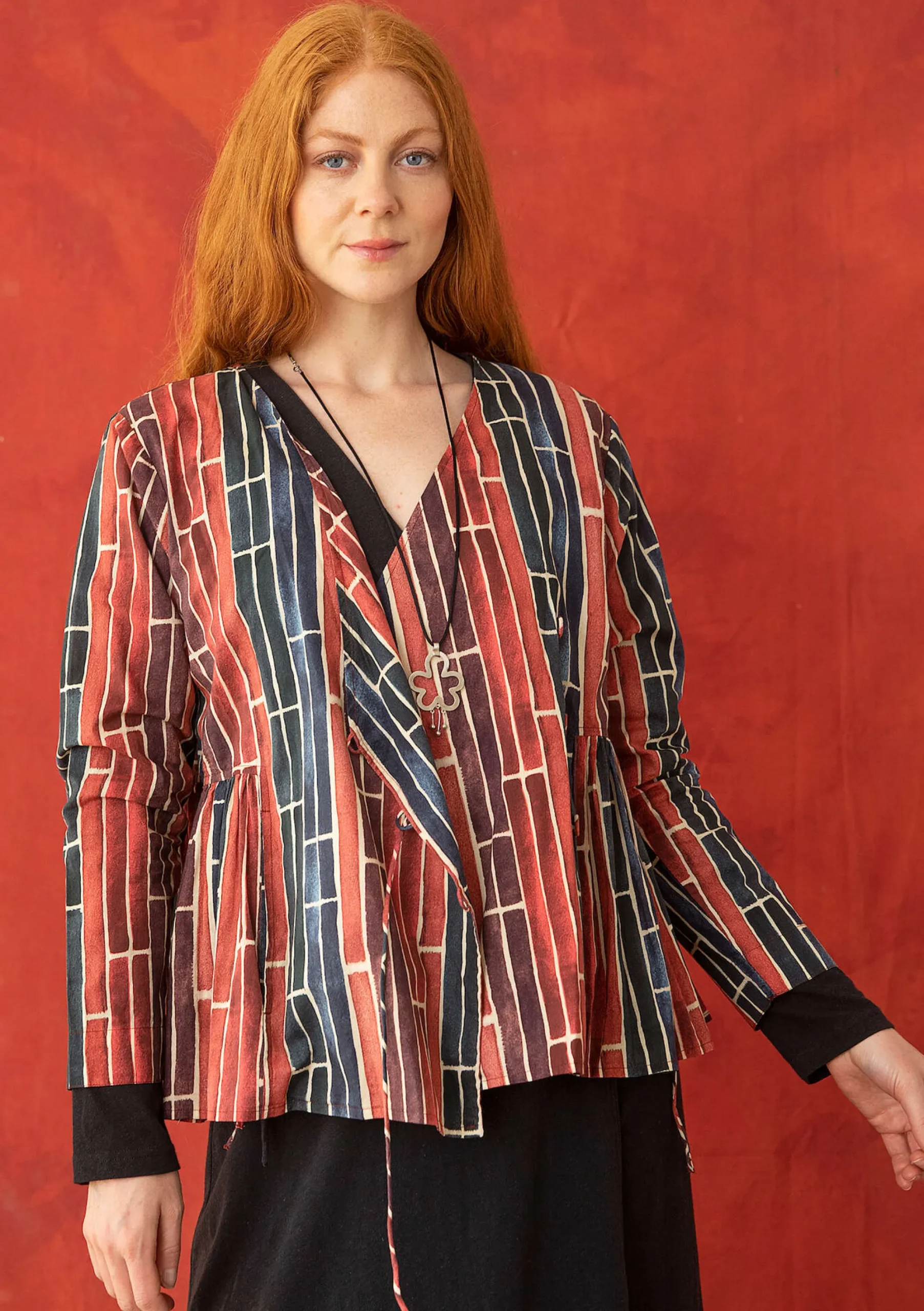Discount Gudrun Sjödén Bluse Himalaya Aus Bio-Baumwolle opalgrün