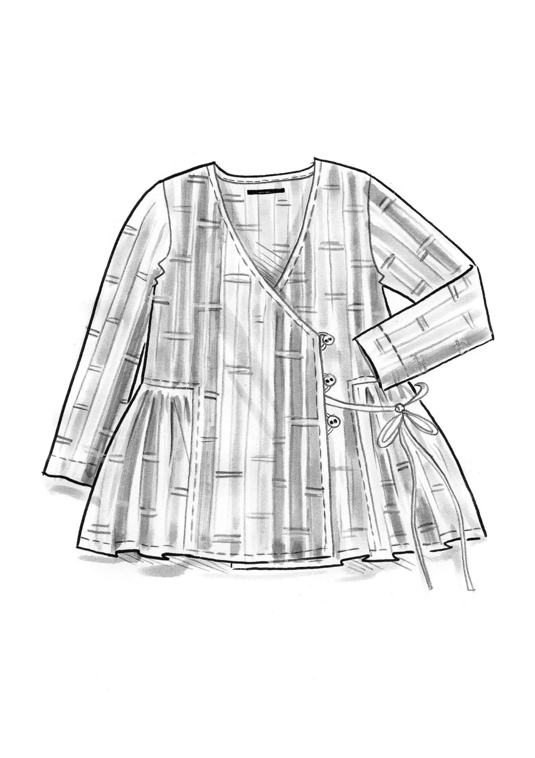 Discount Gudrun Sjödén Bluse Himalaya Aus Bio-Baumwolle opalgrün