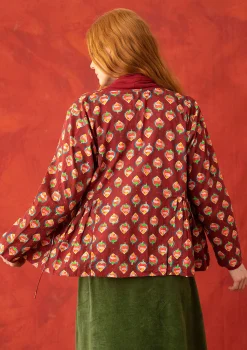 New Gudrun Sjödén Bluse Himalaya Aus Bio-Baumwolle achatrot
