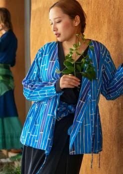 Online Gudrun Sjödén Bluse Himalaya Aus Bio-Baumwolle brillantblau
