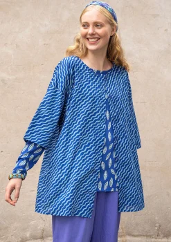 New Gudrun Sjödén Bluse Krusa Aus Bio-Baumwolle lupine