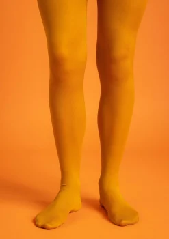 Hot Gudrun Sjödén Einfarbige Strumpfhose Aus Recycling-Polyamid senf