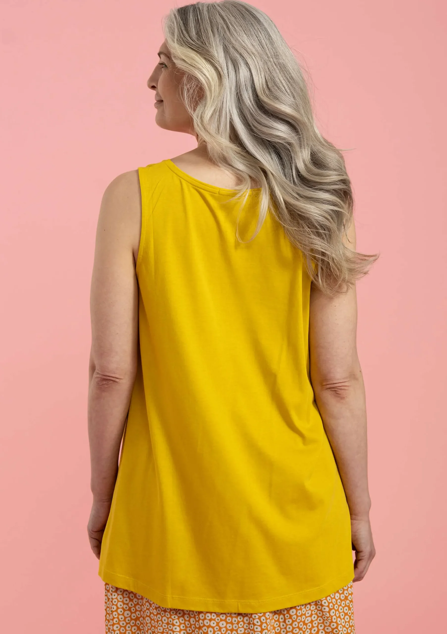 Gudrun Sjödén Einfarbiges Jerseytop Aus Bio-Baumwolle/Modal ananas