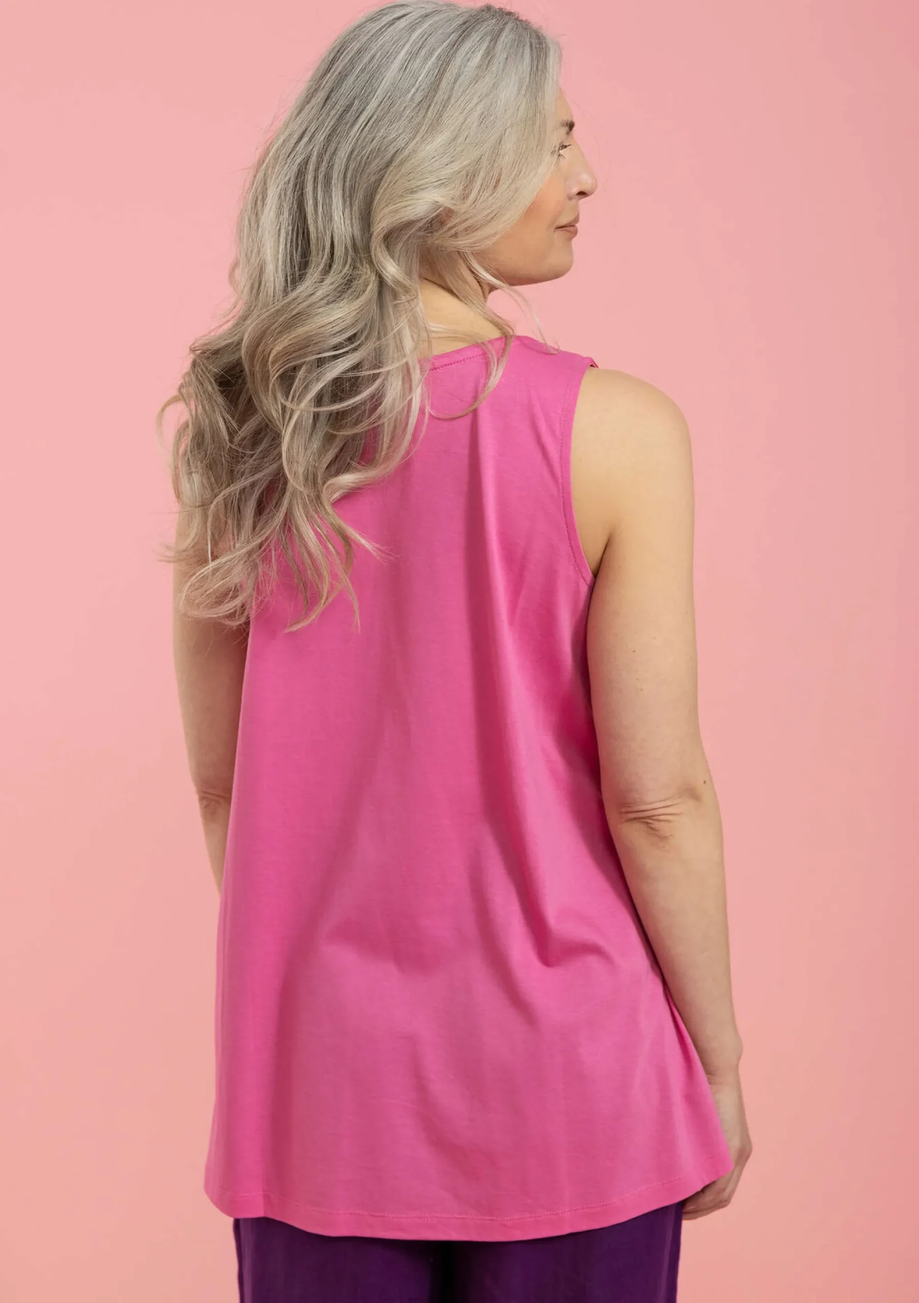 Best Gudrun Sjödén Einfarbiges Jerseytop Aus Bio-Baumwolle/Modal dunkelpfingstrose