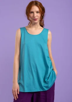 Outlet Gudrun Sjödén Einfarbiges Jerseytop Aus Bio-Baumwolle/Modal aqua