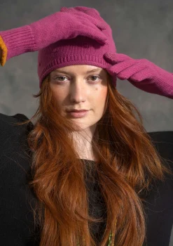 Hot Gudrun Sjödén Fingerhandschuhe Aus Wolle/Bio-Baumwolle, Mit Touchfunktion orchideenrosa