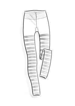 Gudrun Sjödén Gestreifte Leggings Aus Recycling-Polyamid pflaume-himmelblau