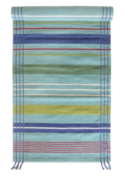 Clearance Gudrun Sjödén Gestreifter Läufer Jaipur Aus Bio-Baumwolle aquamarin