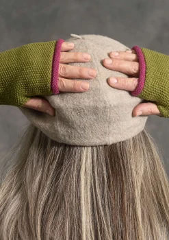 Best Gudrun Sjödén Gestrickte Baskenmütze Aus Gefilzter Bio-Wolle dunkelnatur-melange