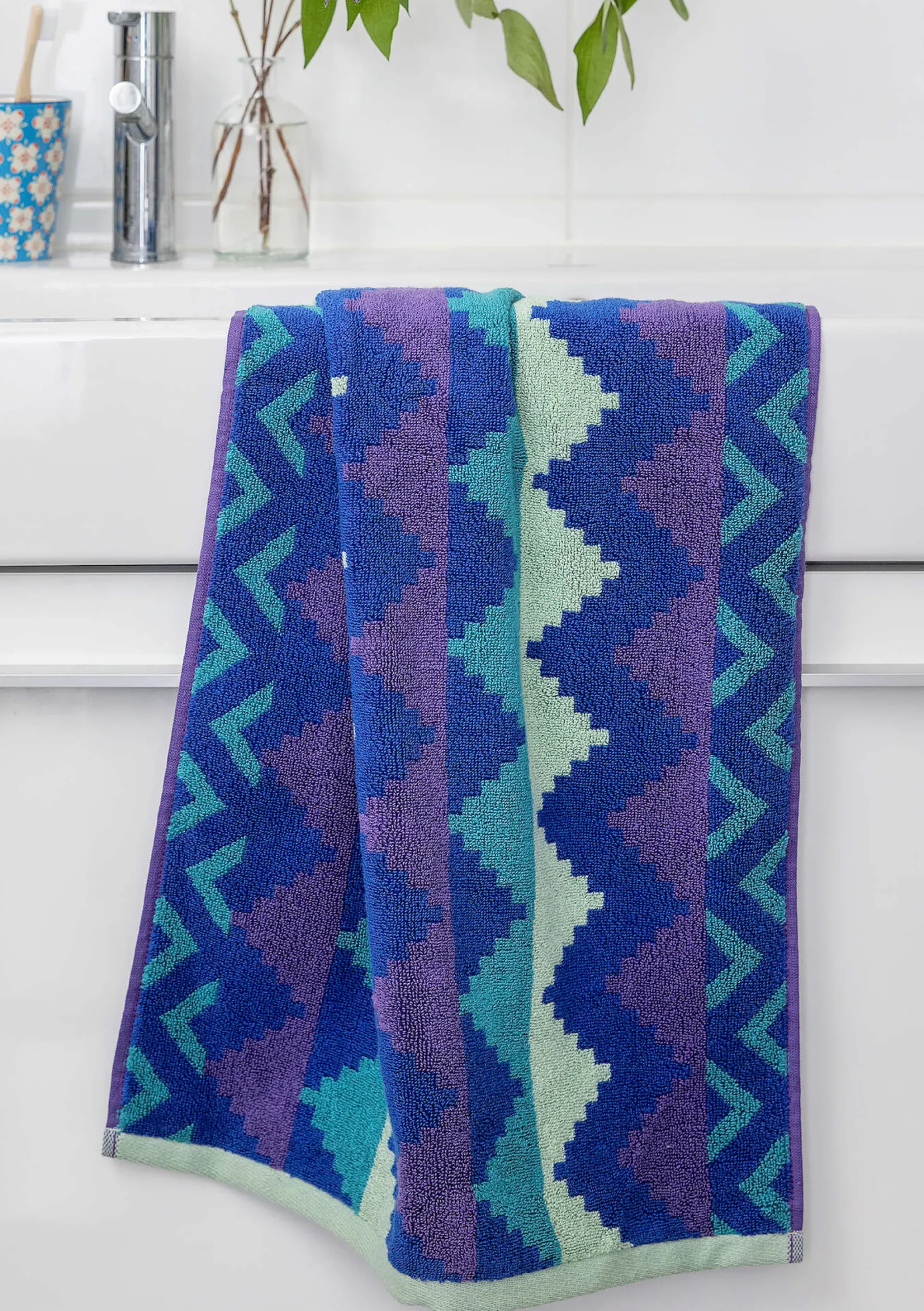 Best Gudrun Sjödén Handtuch Peaks Aus Bio-Baumwolle brillantblau