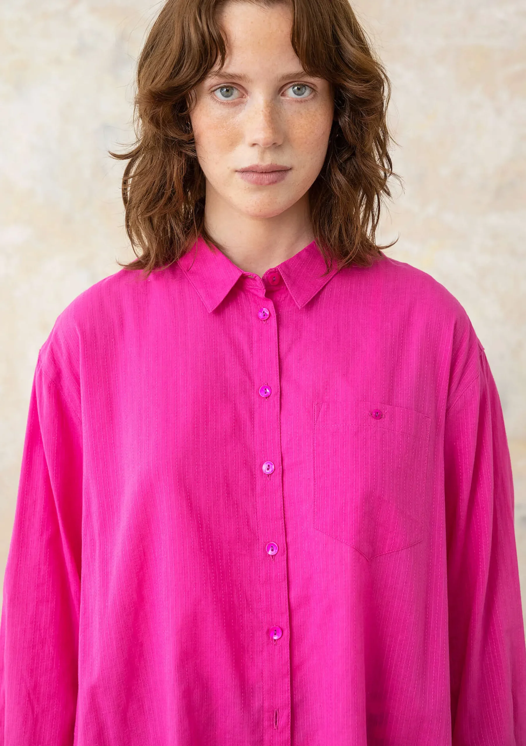 Discount Gudrun Sjödén Hemdbluse Aus Bio-Baumwollgewebe hibiskus