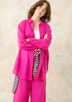 Discount Gudrun Sjödén Hemdbluse Aus Bio-Baumwollgewebe hibiskus
