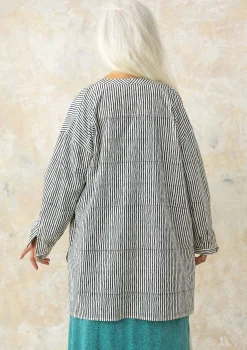 Clearance Gudrun Sjödén Hemdbluse Ella Aus Bio-Baumwollgewebe schwarz