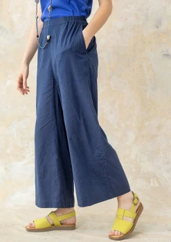 Online Gudrun Sjödén Hose Aus Bio-Baumwollgewebe dunkelindigo