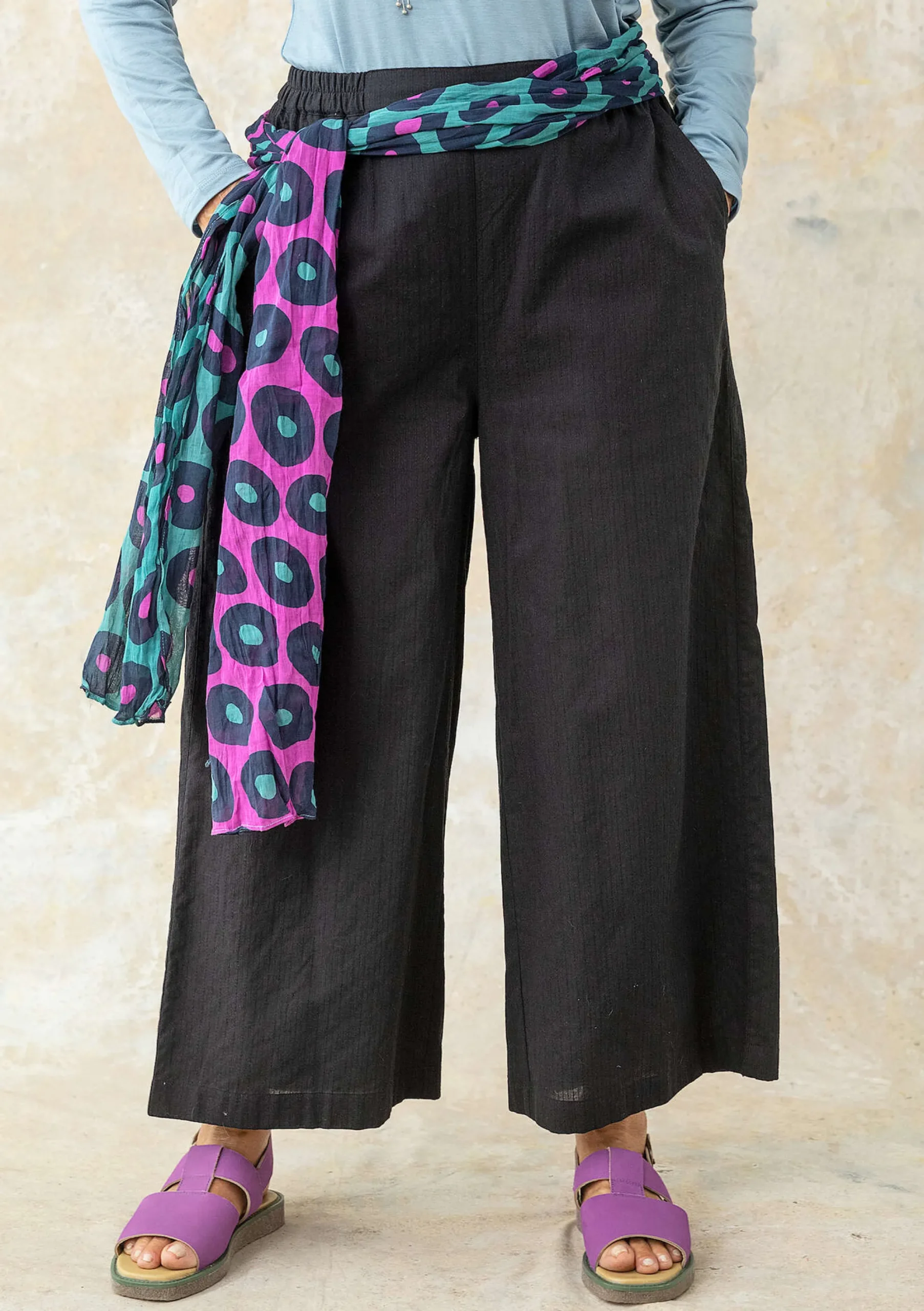 Clearance Gudrun Sjödén Hose Aus Bio-Baumwollgewebe schwarz