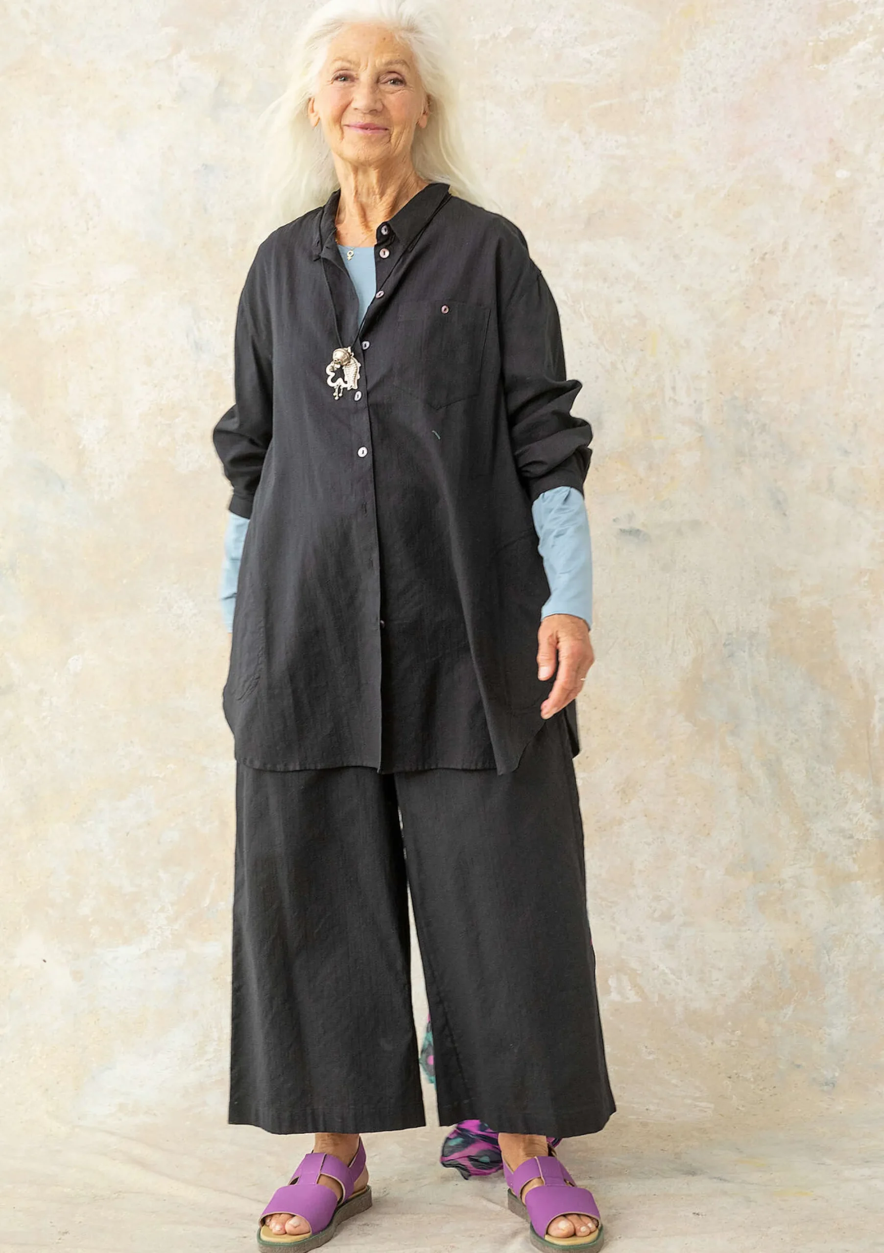 Clearance Gudrun Sjödén Hose Aus Bio-Baumwollgewebe schwarz