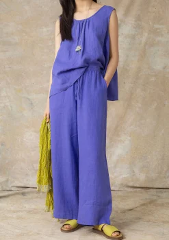 Online Gudrun Sjödén Hose Aus Leinengewebe himmelblau