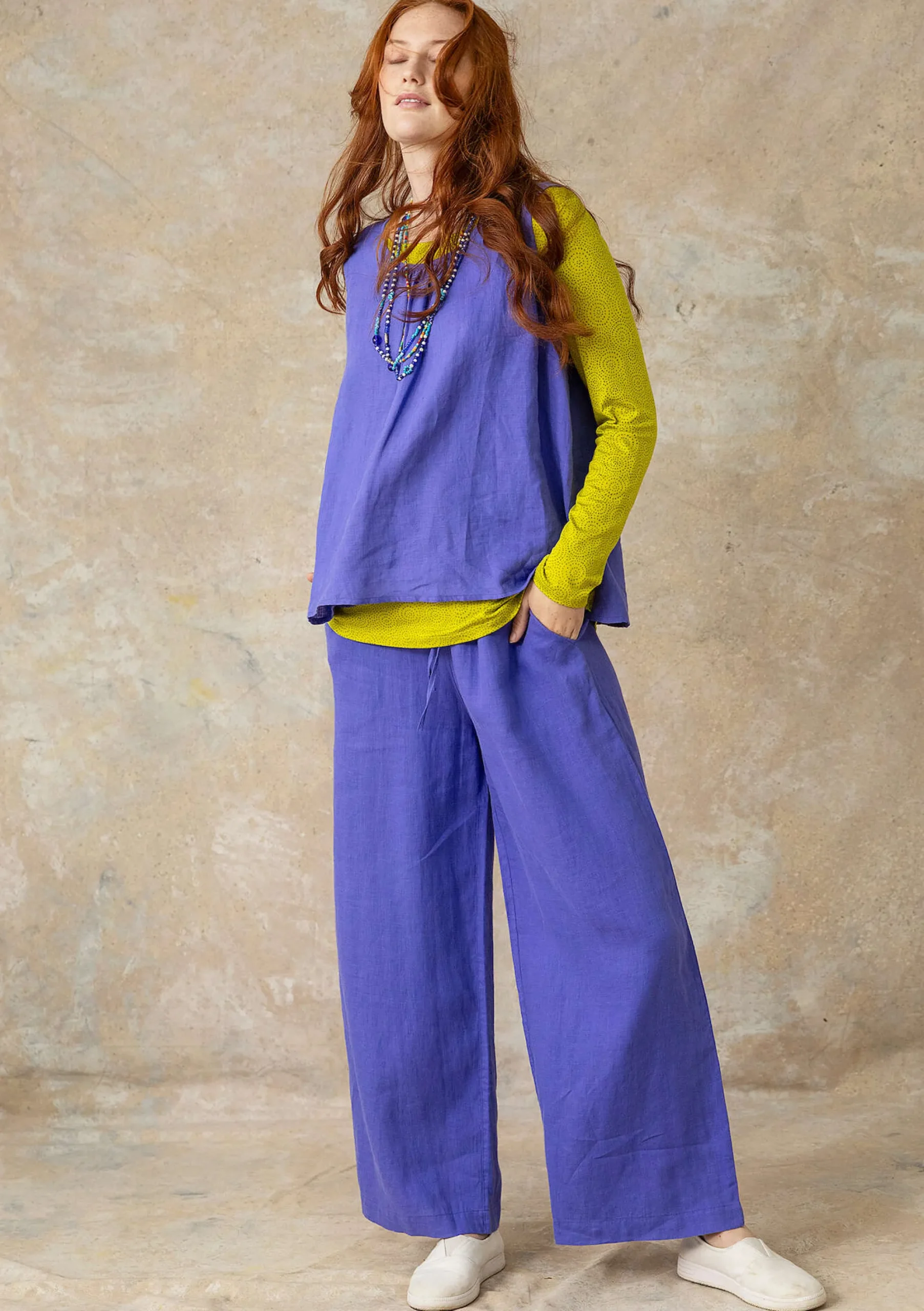 Online Gudrun Sjödén Hose Aus Leinengewebe himmelblau