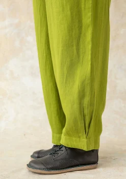 Gudrun Sjödén Hose Aus Leinengewebe hellkräutergrün
