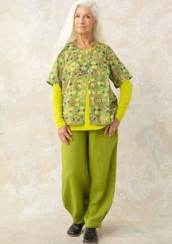 Gudrun Sjödén Hose Aus Leinengewebe hellkräutergrün