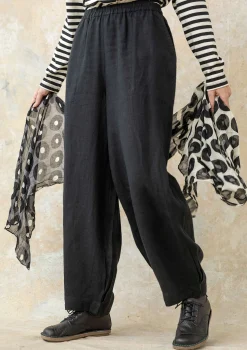 Clearance Gudrun Sjödén Hose Aus Leinengewebe schwarz