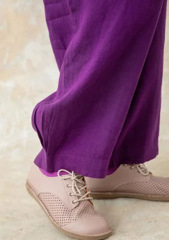 Gudrun Sjödén Hose Aus Leinengewebe pflaume