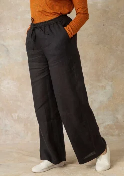Gudrun Sjödén Hose Aus Leinengewebe schwarz